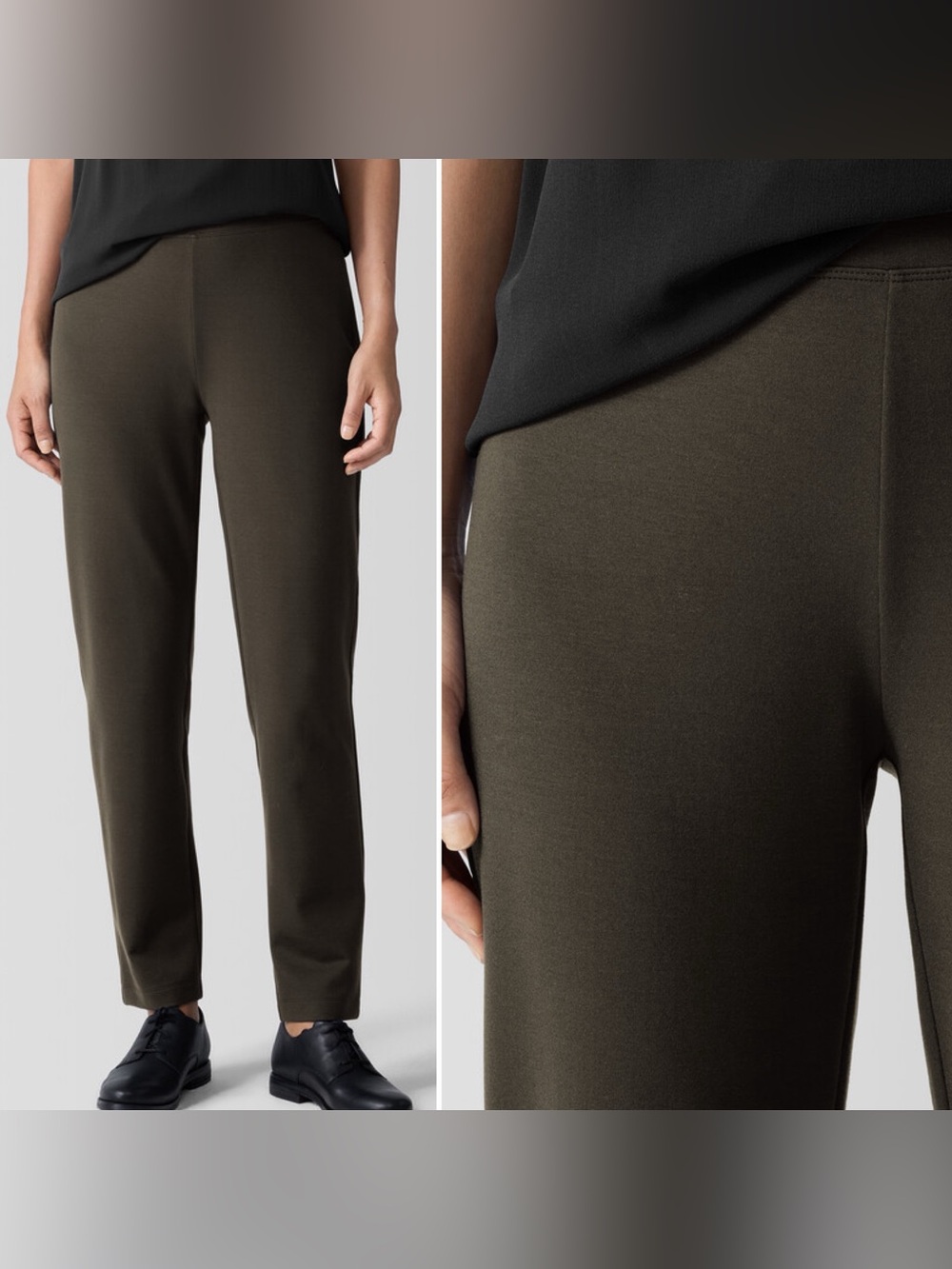 Eileen Fisher - Tencel Blend Washable Flex Ponte Slim Ankle Pant, Wren
